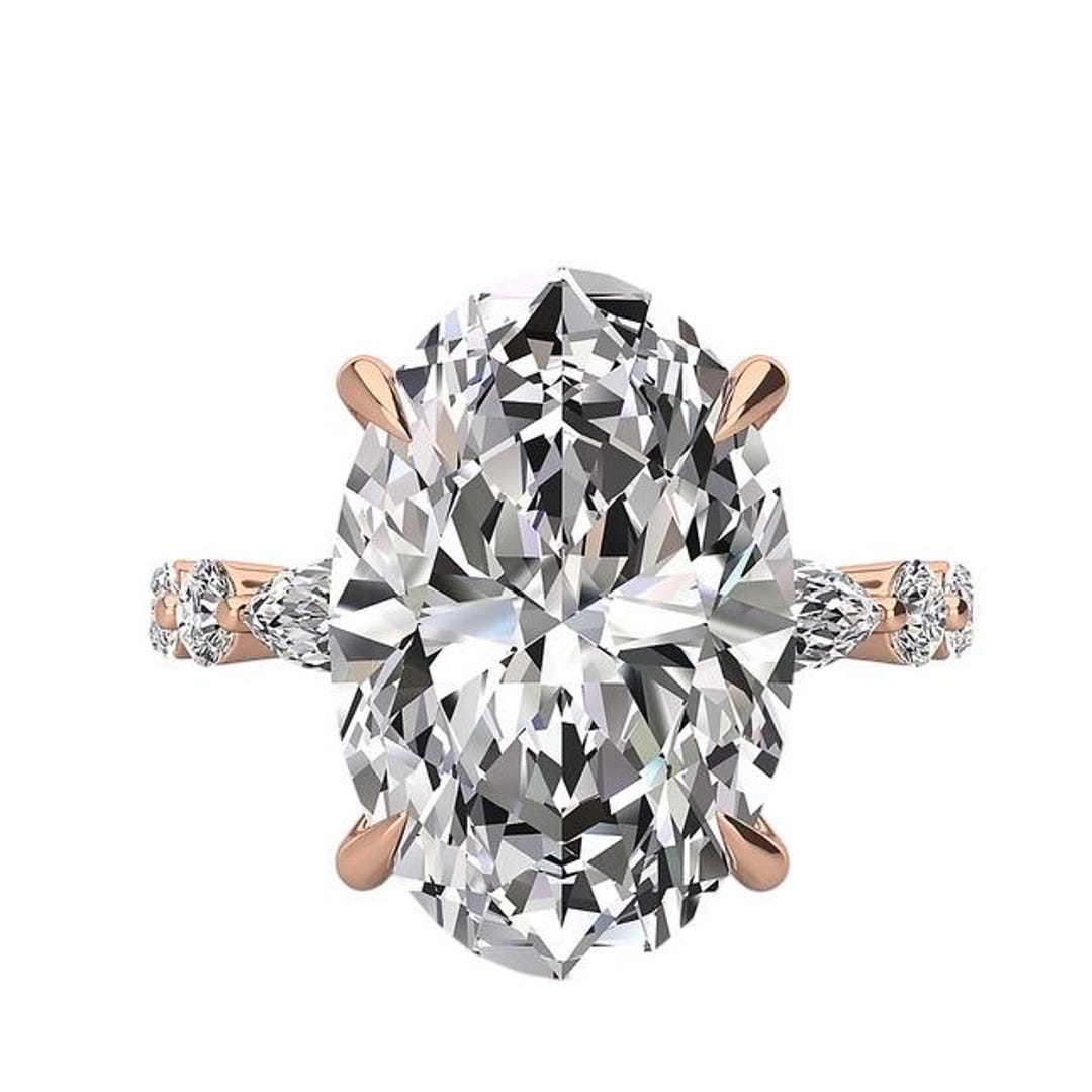 Carat Elongated Oval Lab Grown Diamond, IGI Certified E