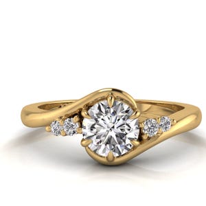 Half Carat By Pass Vintage Style Engagement Ring: Heirloom 10k Gold, for Noah