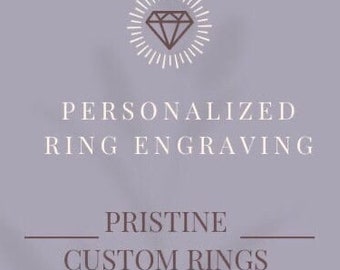 Personalized Ring Engraving, Fancy Font Laser Engrave Ring, Wedding Band Inscription Personal Anniversary Gifts pristine custom rings