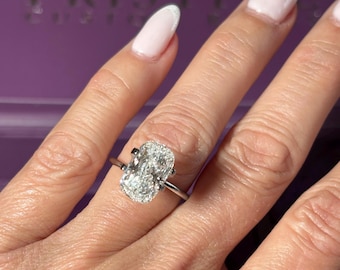 5.01 Carat Elongated Cushion Cut Lab Grown Diamond: F VS1 IGI Certified Loose Diamond