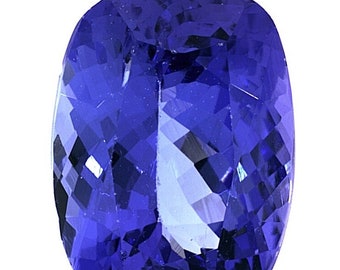 4.25 Carat Long Cushion Cut Purple Tanzanite Loose Gemstone, In Stock Gemstones,  Pristine Custom Rings is Ethically Sourced Jewelry