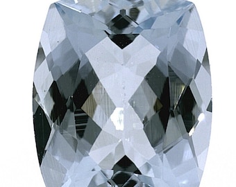 3.65 Carat Long Cushion Cut Aquamarine Loose Gemstone, In Stock Gemstones,  Pristine Custom Rings is Ethically Sourced Jewelry