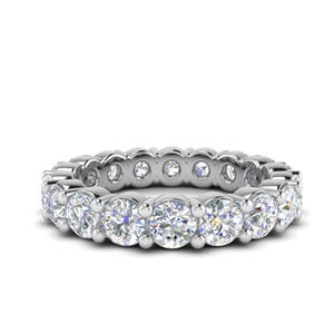 2.20 Carat Eternity Lab Grown Diamond Wedding Band 14k White Gold Anniversary Midi Ring 10 Year Anniversary