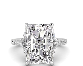 3.10carat radiant Custom Lab Diamond Engagement Ring: Handcrafted Personalized Jewelry- For Juan