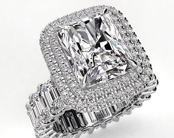 Reserved for Julie,Radiant Cut Eternity Ring Anniversary Ring ,Pristine Custom Rings