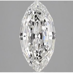 2.05 Karat Marquise Step Cut Labradorit-Diamant: F VS1 IGI-zertifizierter loser Stein