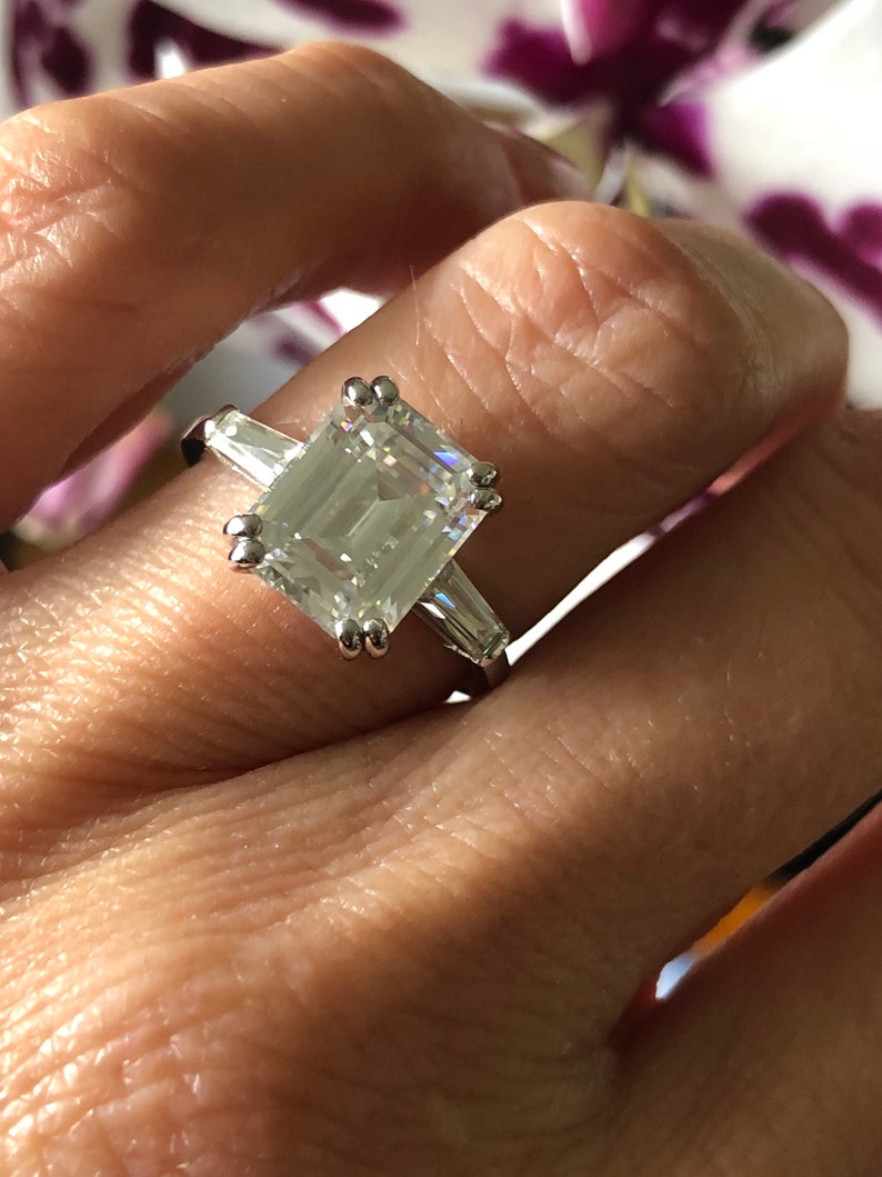 emerald cut moissanite emerald cut moissanite