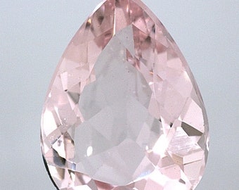 2.74 Carat Pear Shape Pink Morganite Loose Gemstone, In Stock Gemstones,  Pristine Custom Rings is Ethically Sourced Jewelry