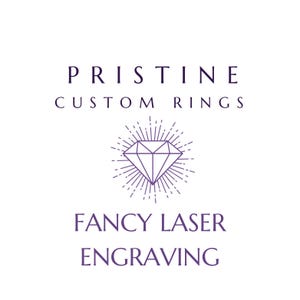 Personalized Ring Engraving, Fancy Font Laser Engrave Ring, Wedding Band Inscription Personal Anniversary Gifts pristine custom rings
