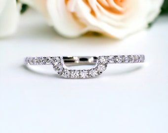 Puzzle Fit Wedding Band Diamond Contour Band Ethically Sourced Jewelry by pristine custom rings