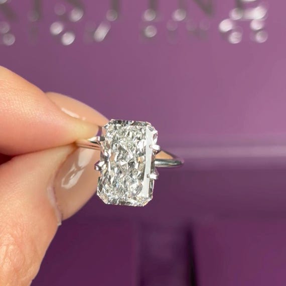 6.19 carat FVVS2 Radiant Lab Grown Diamond IGI Certified Loose Gemstone