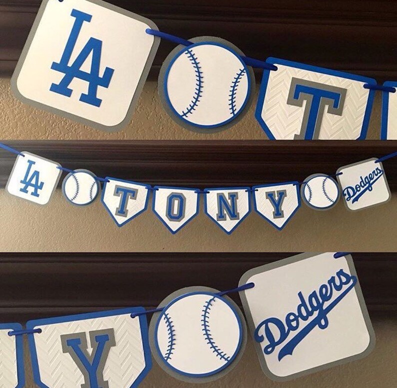 Los Angeles Dodgers Baseball party Banner Dodgers Banner | Etsy