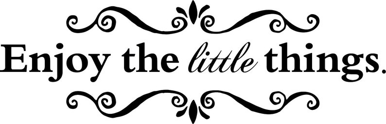 Enjoy the Little Things Quote New Decal Design Sticker Decor