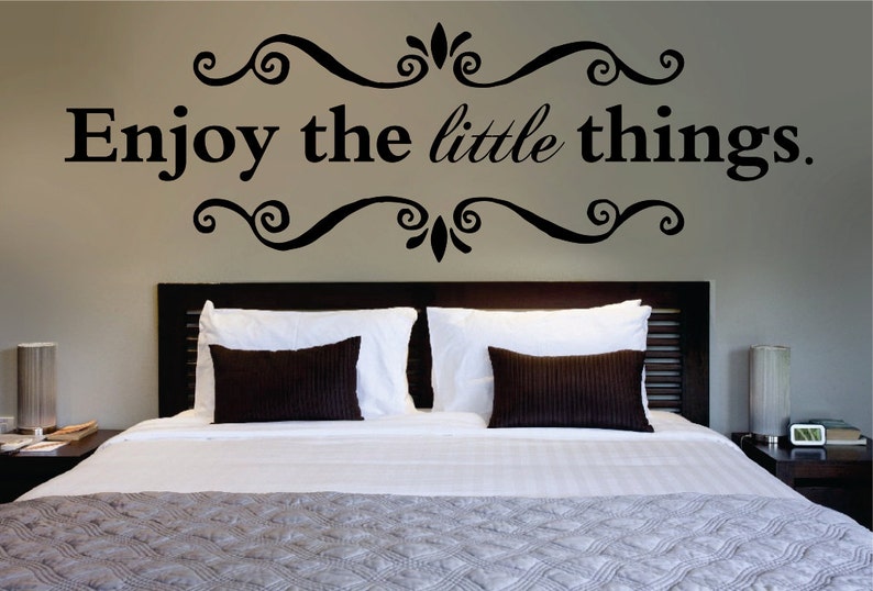 Enjoy the Little Things Quote New Decal Design Sticker Decor
