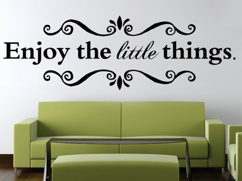 Enjoy the Little Things Quote New Decal Design Sticker Decor