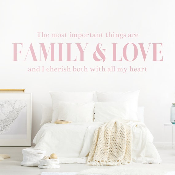 Master Bedroom Wall Decor Family Wall Decal Positive Quotes Large Art Inspirational Vinyl Lettering Stickers Present Women Teen Children