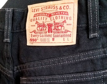 Levi's 550 Vintage 1990s Black High Waist Jeans