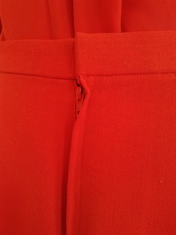 1990s Vintage Red Midi Skirt - image 4