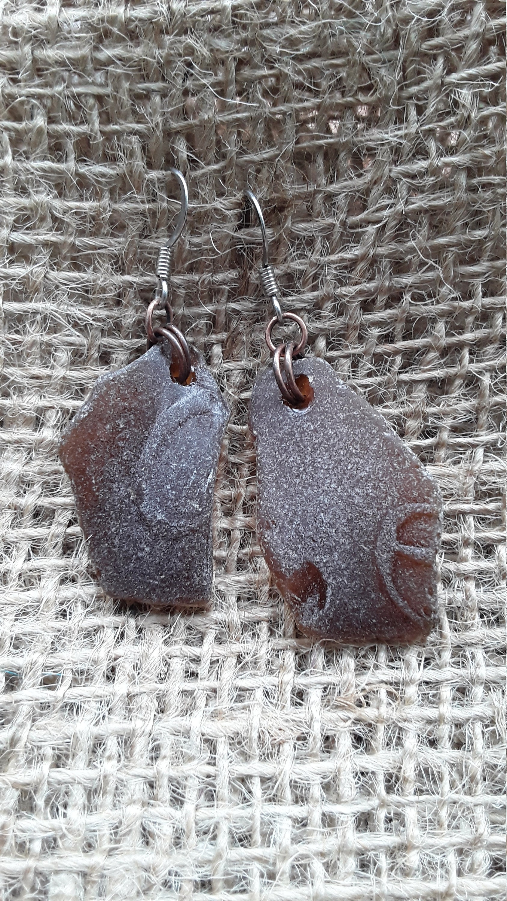 Rainier Beer Beach Glass Earrings Etsy