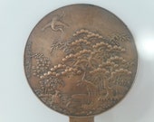 Antique Chinese Bronze Mirror. 1800 39 s. Antique Bronze Chinese Hand Mirror. Antique Meiji Art. Oriental Antiquities. Home Decor. Chinese Art.
