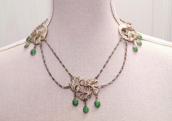 Antique French Art Nouveau Plique a Jour Enameled