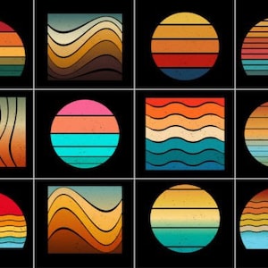 Retro Vintage zonsondergang achtergronden Grunge nood gestreepte textuur achtergrondafbeelding voor T-Shirt Design & ander afdrukbaar decoratieontwerp.