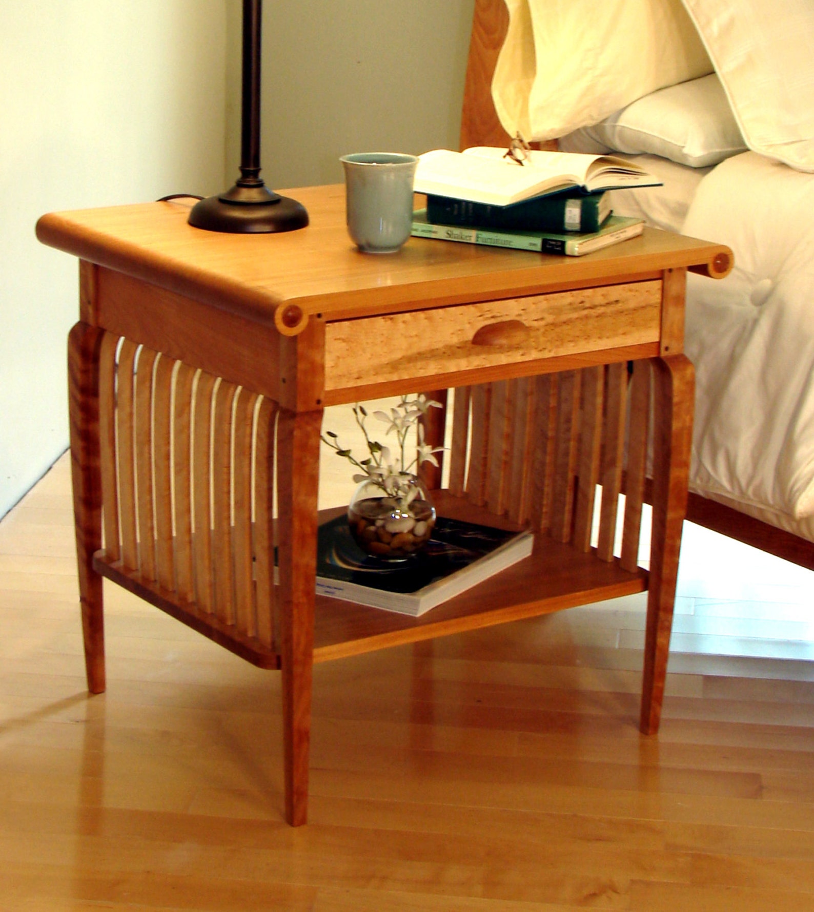 Vermont Sleigh Bedside Table Etsy