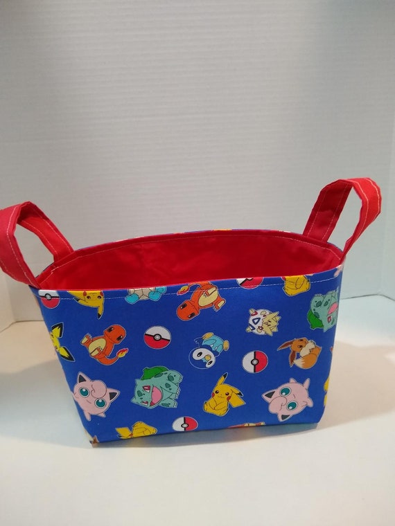 Pokemon Fabric Basket Etsy Australia Pokemon Fabric Basket Etsy Australia
