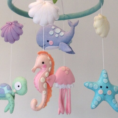 Ocean Mobile for Nursery Under the Sea Baby Mobile Octopus Etsy