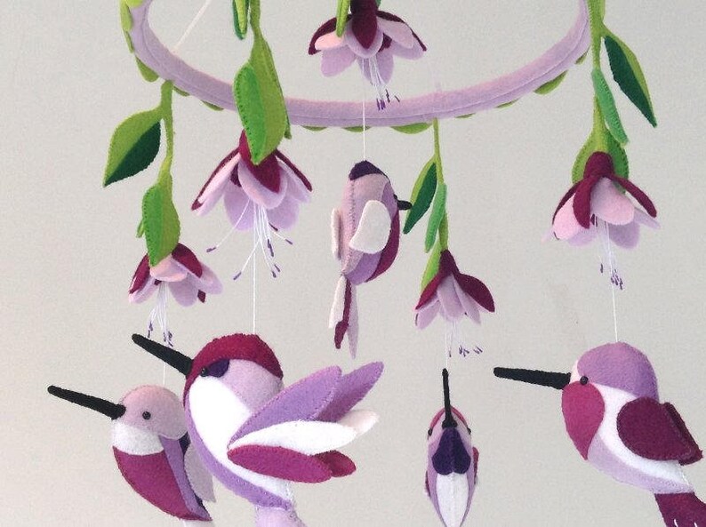 Nursery Baby Mobile Hummingbird Baby Mobile Lilac Baby Crib Etsy UK