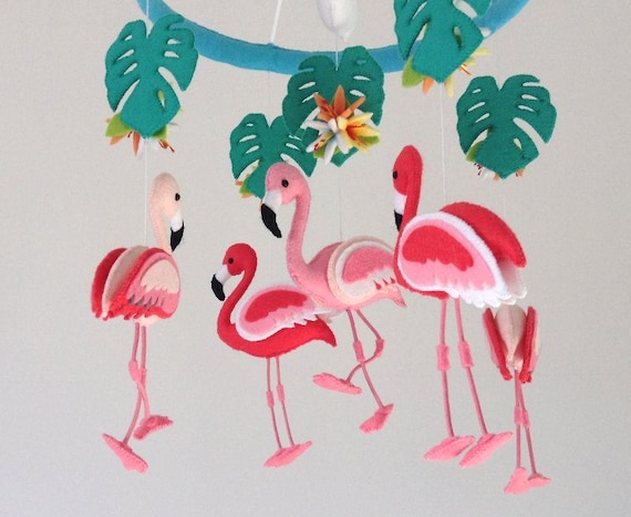 flamingo crib mobile