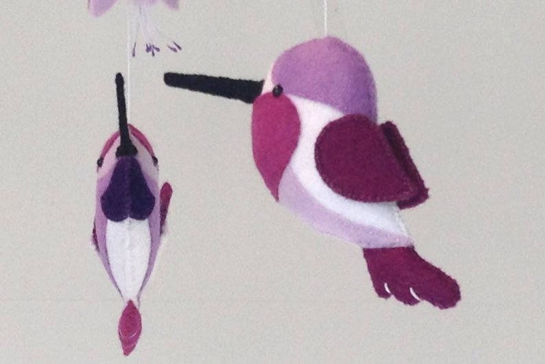 Nursery Baby Mobile Hummingbird Baby Mobile Lilac Baby Crib Etsy UK