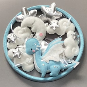Dragon baby mobile, Dragon crib mobile, Baby Gift, Dragon nursery mobile, Baby mobile, Nursery Mobile, Baby shower gift, Mythical nursery