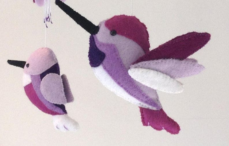 Nursery Baby Mobile Hummingbird Baby Mobile Lilac Baby Crib Etsy UK