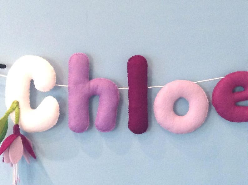 Hummingbird Name Garland Name Banner Personalised Name Etsy