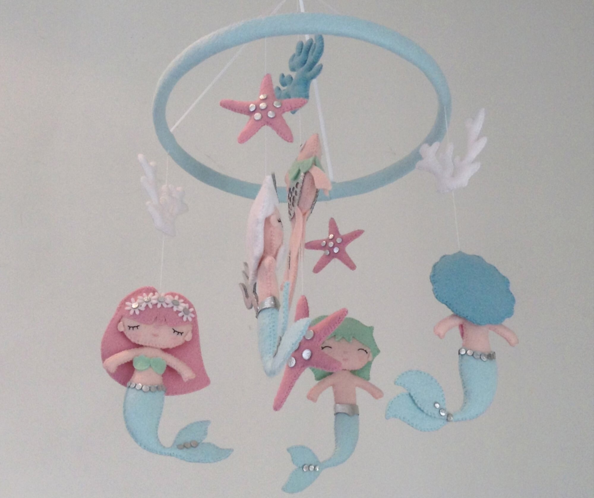 Mermaid Baby Mobile Ocean Crib Mobile Under the Sea Crib Etsy UK