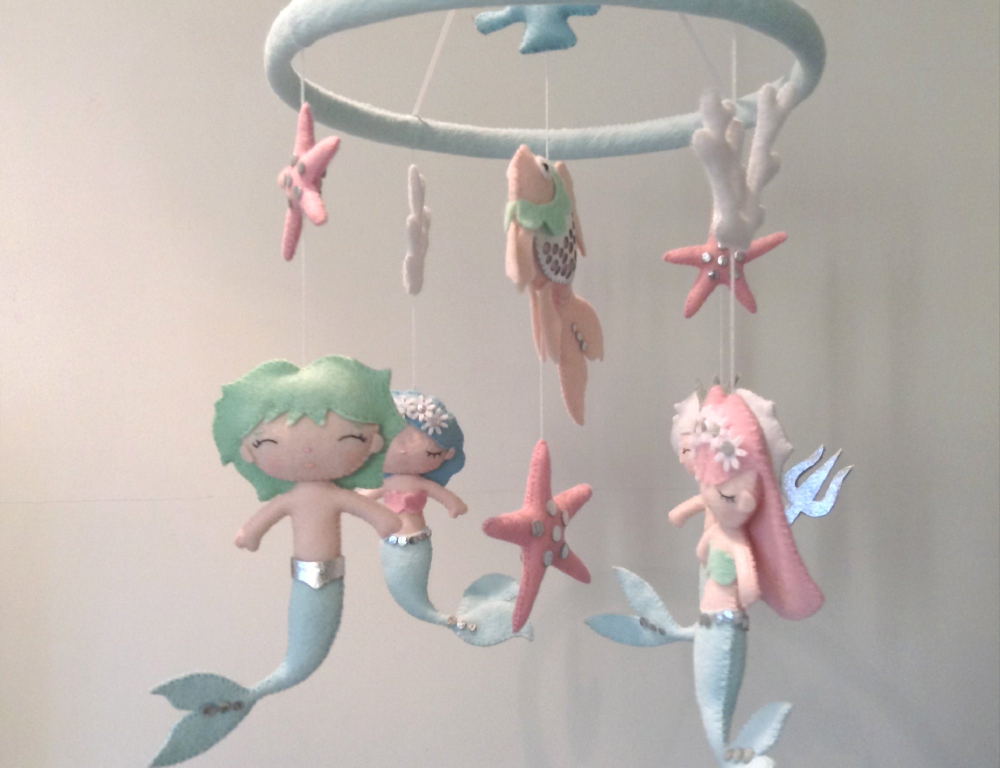Mermaid Baby Mobile Ocean Crib Mobile Under the Sea Crib Etsy UK