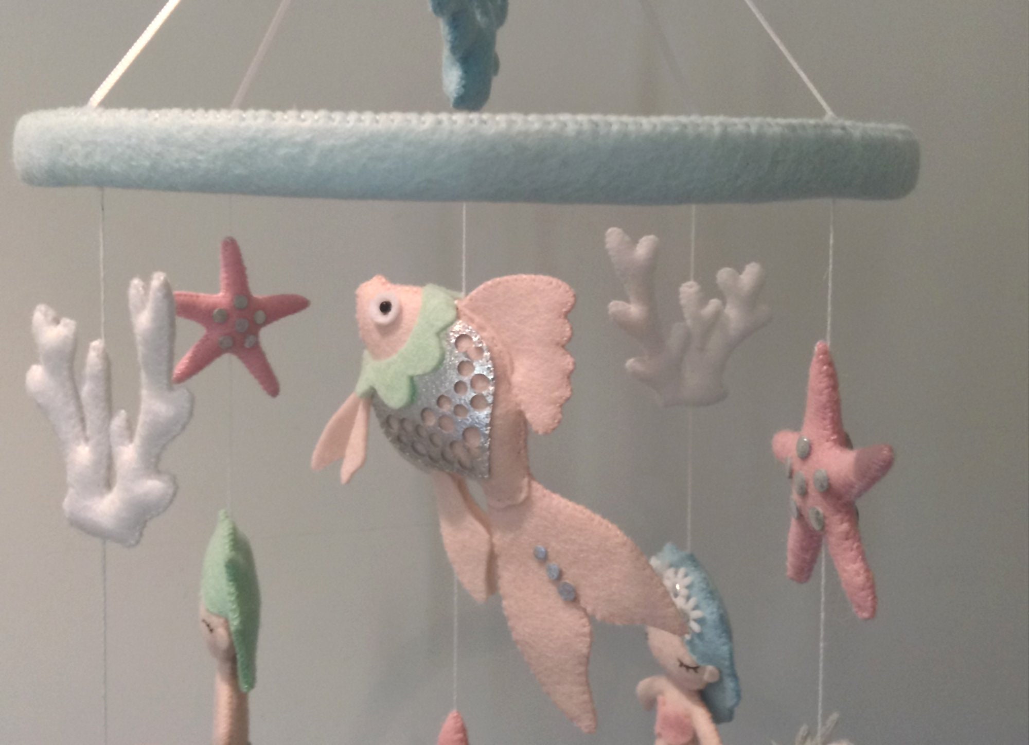 Mermaid Baby Mobile Ocean Crib Mobile Under the Sea Crib Etsy UK