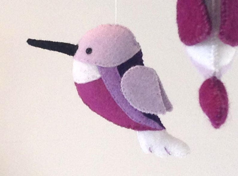 Nursery Baby Mobile Hummingbird Baby Mobile Lilac Baby Crib Etsy UK