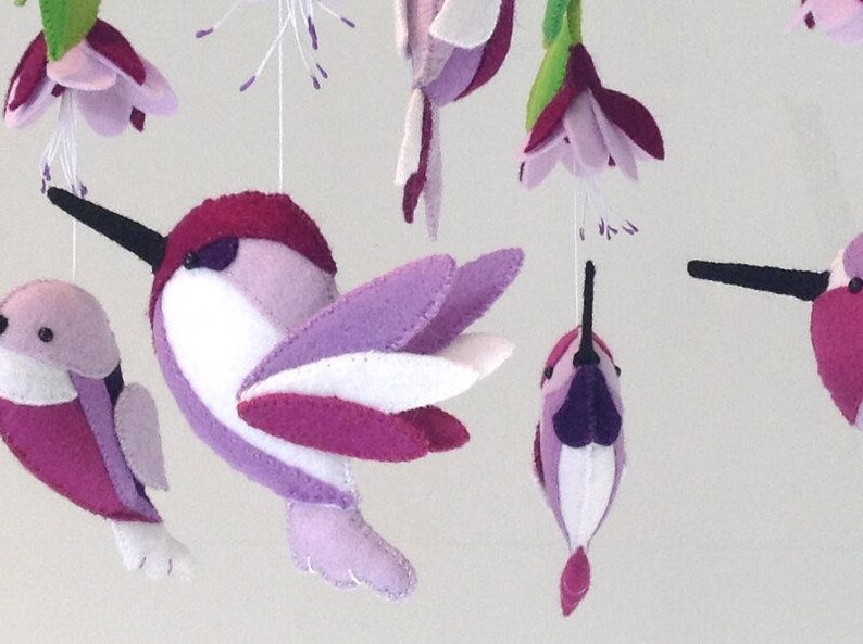 Nursery Baby Mobile Hummingbird Baby Mobile Lilac Baby Crib Etsy UK