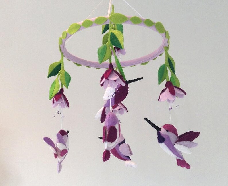 Nursery Baby Mobile Hummingbird Baby Mobile Lilac Baby Crib Etsy UK