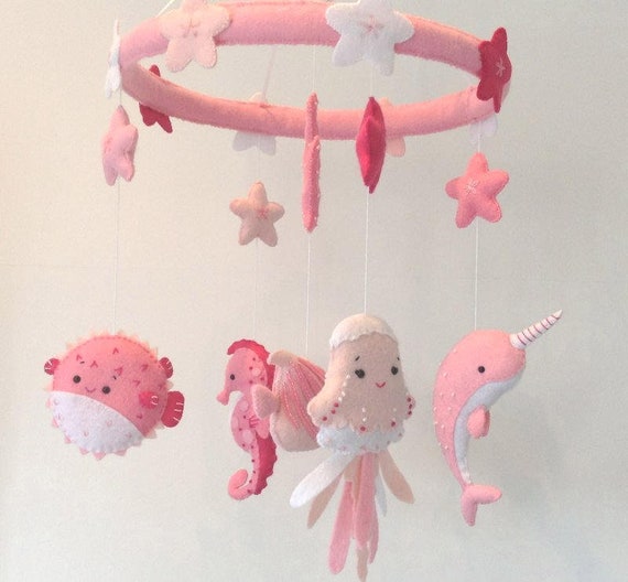 pink nursery mobile