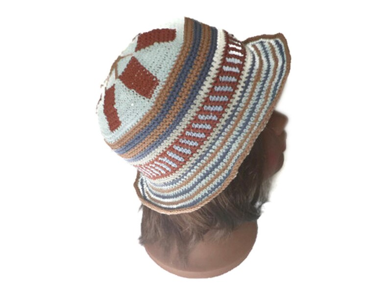 cotton hat Summer hat hat women gift hippie chic boho cloche Brown summer wayuu blue ethnic vegan Bohemian crochet faitmain beige