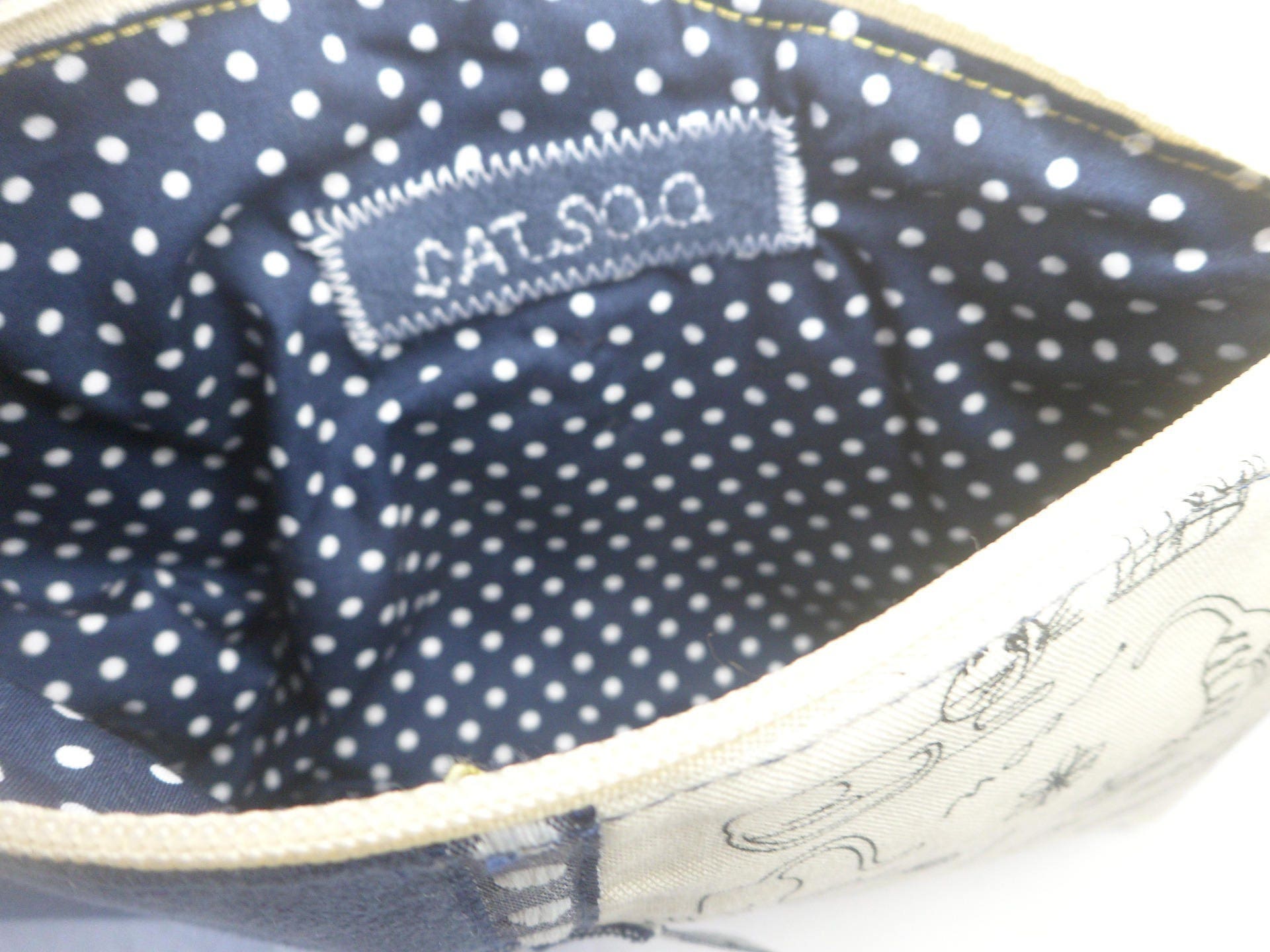 Trousse De Maquillage Plate - Motif Tête De Chat Européen - PVC Imperméable - Neuf Avec étiquettes