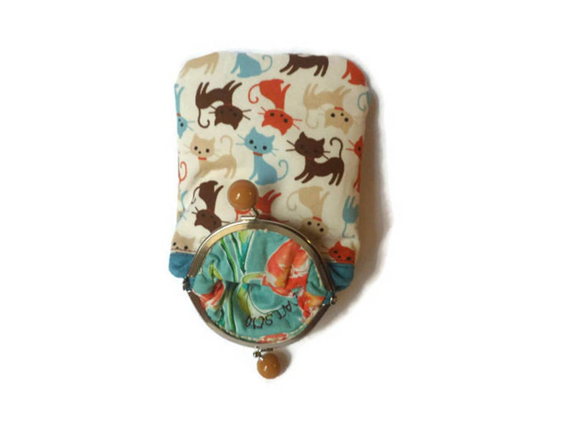 Fridolin Mini Porte-Monnaie Avec Fermeture Éclair Chat Noir Multicolore 12 Cm Ta