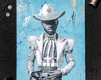 Lil Nas X 24x30 Canvas | Stencil Art | Spray Paint Painting