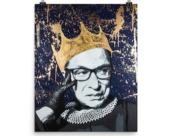 Notorious RBG Matte Print / Ruth Bader Ginsberg Stencil Spray Painting