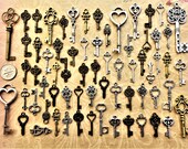 New Replica Keys of Choice Skeleton Antique Vintage Charms Jewelry Steampunk Bead Craft Necklace Pendant Brooch Hair Nail Pin Clip Net Bow