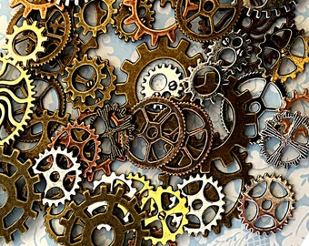 Steampunk Gears Sprocket Wheels Grandfather Clockwork Dial Cogs Buttons Watch Face Teeth Timer Parts Button Charms Jewelry Beads Crafts zz
