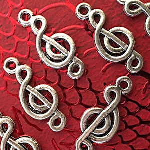 Nouvelle partition musicale en argent sterling 2,5 cm, portée Soprano alto Clef ténor, breloques, perles, note chantée, portée de voix